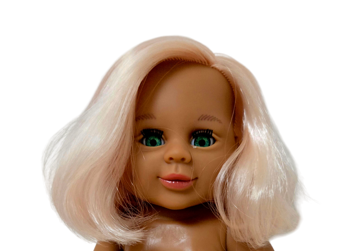 Pink hair Hazel Green eyes from Reuben Doll